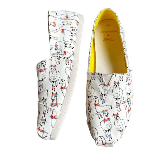 Toms New Alpargata Slip-On Flats, Llamas Print, Women's 8 - Picture 9 of 10